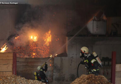 Brand im Hackschnitzellager / Foto: Kollinger