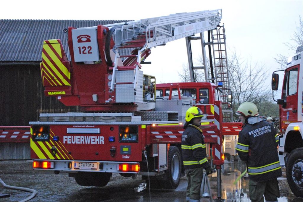 Bauernhofbrand Einsatzübung