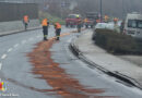 24.01.2025: Ölspur durch mehrere Gemeinden beschäftigt mehrere Feuerwehren