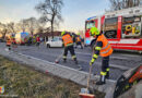 04.03.2025: Bergearbeiten nach Unfall mit zwei Pkw auf der B 129 in Höhe von Straß